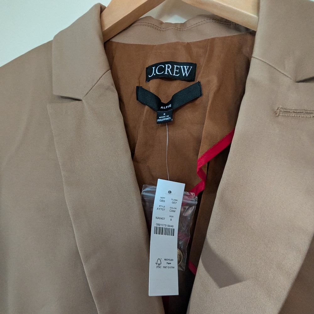 J.Crew Alfie Blazer 8 NWT - Picture 5 of 8